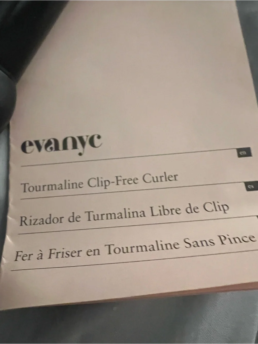 eva nyc Tourmaline Curling Wand - clip free Salon-quality curls